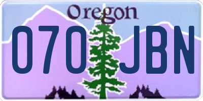 OR license plate 070JBN