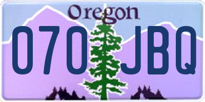 OR license plate 070JBQ