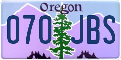 OR license plate 070JBS