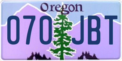 OR license plate 070JBT