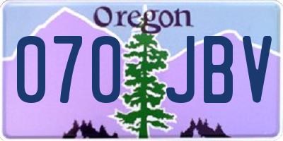OR license plate 070JBV