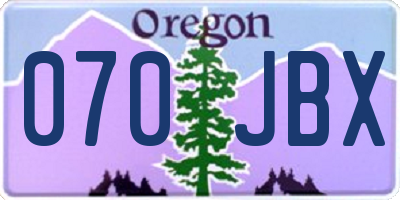 OR license plate 070JBX