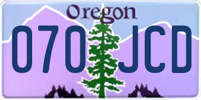OR license plate 070JCD