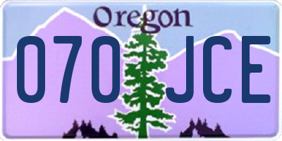 OR license plate 070JCE