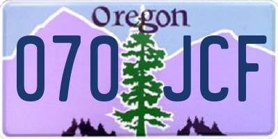 OR license plate 070JCF