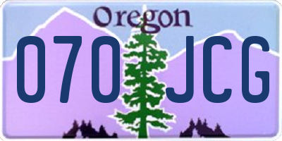 OR license plate 070JCG
