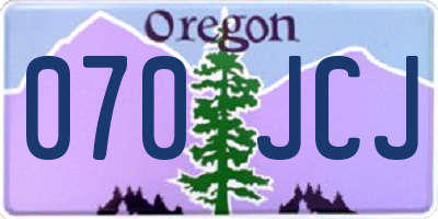 OR license plate 070JCJ