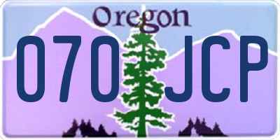 OR license plate 070JCP