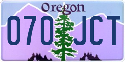 OR license plate 070JCT