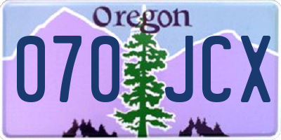 OR license plate 070JCX
