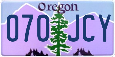 OR license plate 070JCY