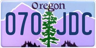 OR license plate 070JDC