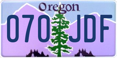 OR license plate 070JDF