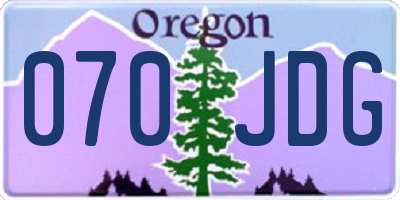 OR license plate 070JDG