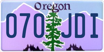 OR license plate 070JDI