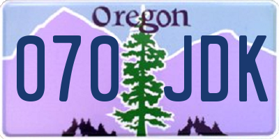 OR license plate 070JDK