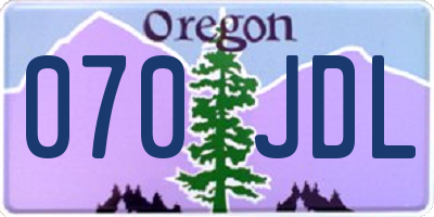 OR license plate 070JDL