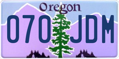 OR license plate 070JDM