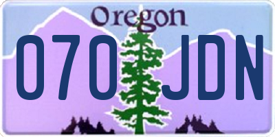 OR license plate 070JDN