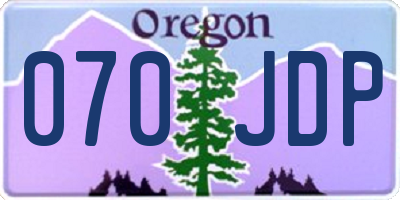 OR license plate 070JDP