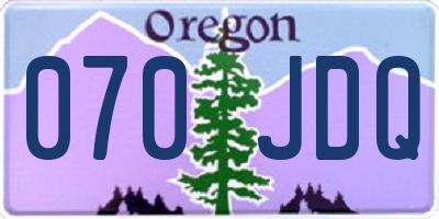 OR license plate 070JDQ