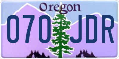 OR license plate 070JDR