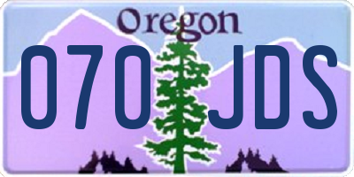 OR license plate 070JDS