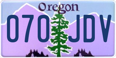 OR license plate 070JDV