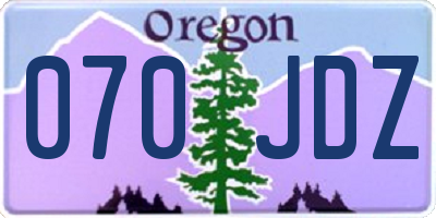 OR license plate 070JDZ