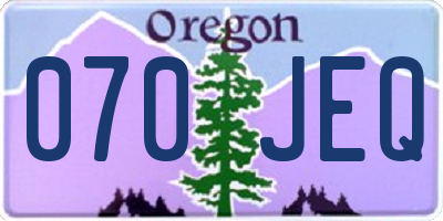 OR license plate 070JEQ