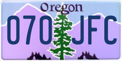 OR license plate 070JFC