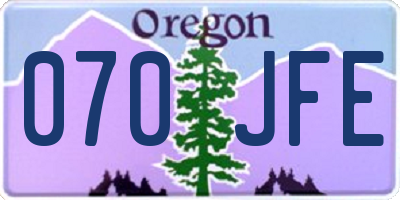 OR license plate 070JFE