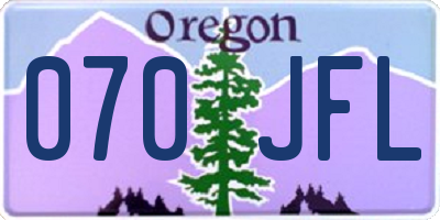OR license plate 070JFL