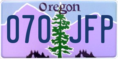 OR license plate 070JFP