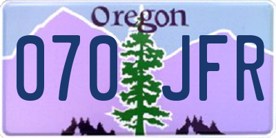 OR license plate 070JFR