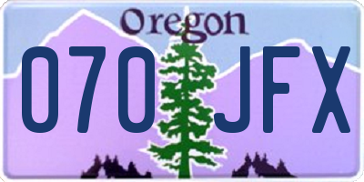 OR license plate 070JFX