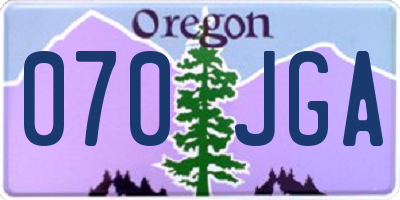OR license plate 070JGA