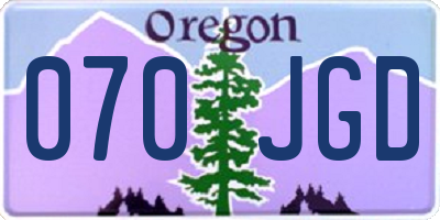 OR license plate 070JGD