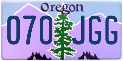 OR license plate 070JGG