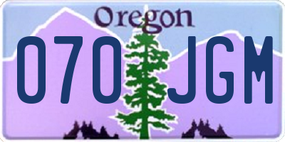 OR license plate 070JGM