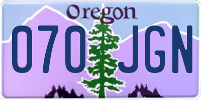 OR license plate 070JGN