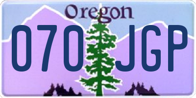 OR license plate 070JGP