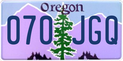 OR license plate 070JGQ
