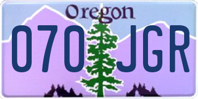OR license plate 070JGR
