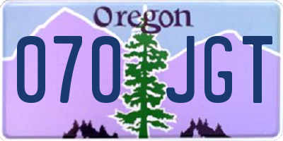 OR license plate 070JGT