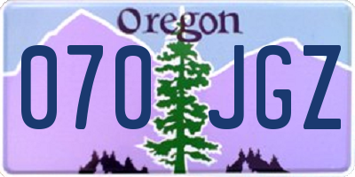 OR license plate 070JGZ