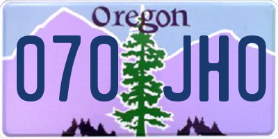 OR license plate 070JHO