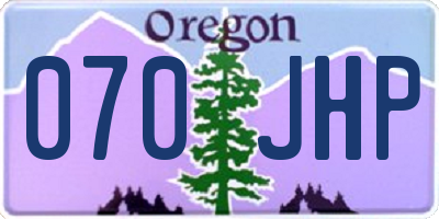 OR license plate 070JHP