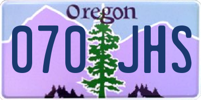 OR license plate 070JHS