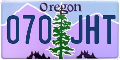 OR license plate 070JHT